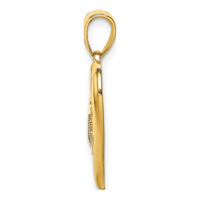 14K Yellow Gold MOM Heart Pendant – view 3
