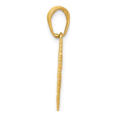 14K Yellow Gold Reversible Sister Friends Heart Pendant – view 3
