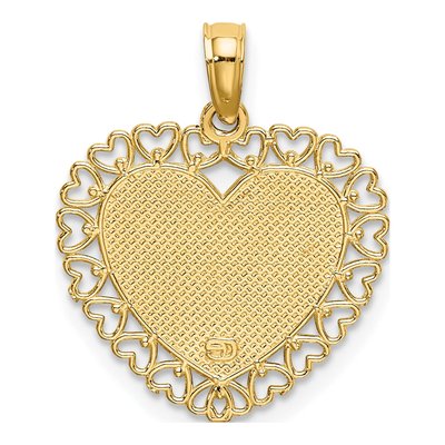 14K Yellow Gold 'daddy's Little Girl' Heart Charm – view 5