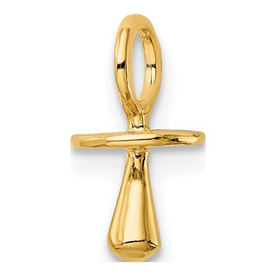 14K Yellow Gold 3-D Pacifier Pendant – view 6