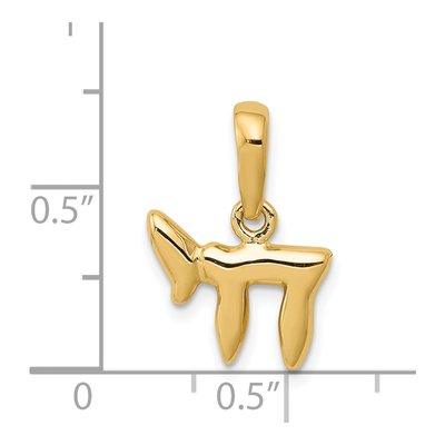 14K Yellow Gold Chai Pendant – view 5