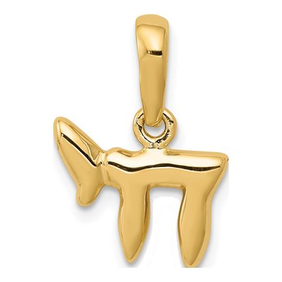 14K Yellow Gold Chai Pendant