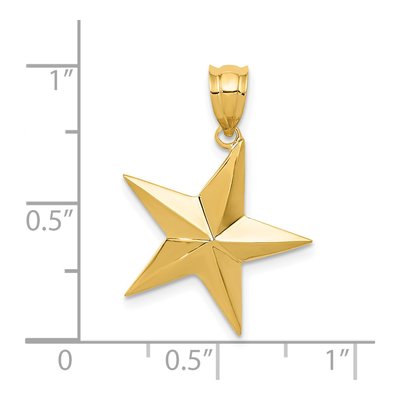 14K Yellow Gold Star Pendant – view 5