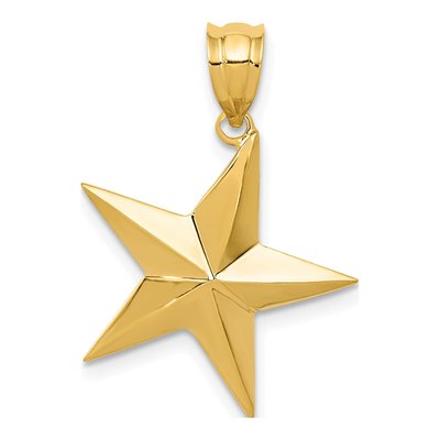 14K Yellow Gold Star Pendant
