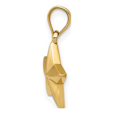 14K Yellow Gold Small Star Pendant – view 3