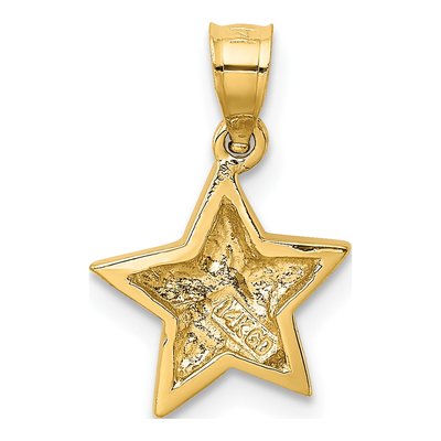 14K Yellow Gold Small Star Pendant – view 4