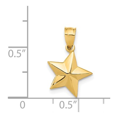 14K Yellow Gold Small Star Pendant – view 5