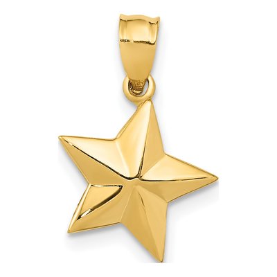 14K Yellow Gold Small Star Pendant