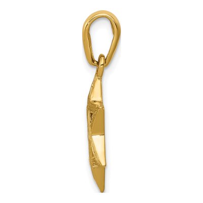 14K Yellow Gold Star of David Pendant – view 3