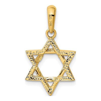 14K Yellow Gold Star of David Pendant – view 4