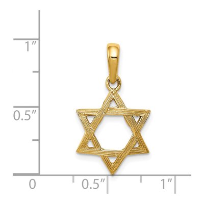 14K Yellow Gold Star of David Pendant – view 5