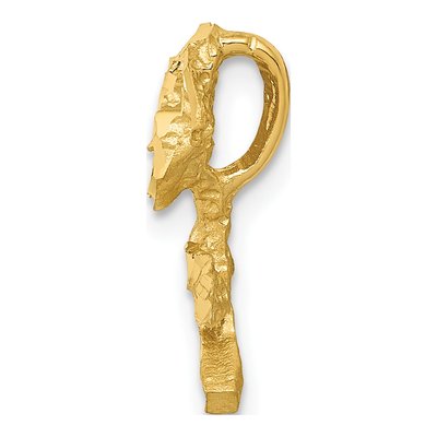 14K Yellow Gold Diamond-Cut Charm – view 3