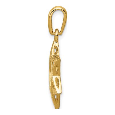 14K Yellow Gold Star of David Pendant – view 3