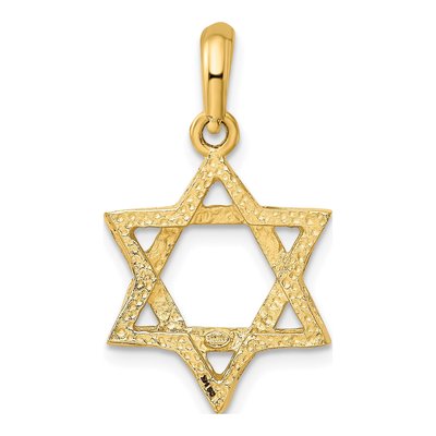 14K Yellow Gold Star of David Pendant – view 4