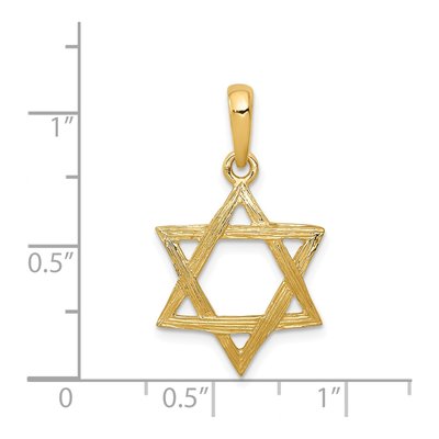 14K Yellow Gold Star of David Pendant – view 5