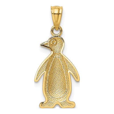 14K Two-Tone Gold Penguin Pendant – view 4