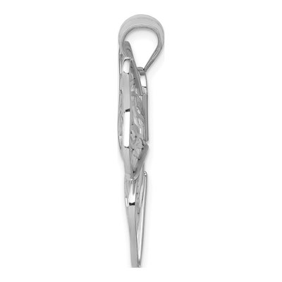 14K White Gold Filigree Butterfly Pendant – view 3