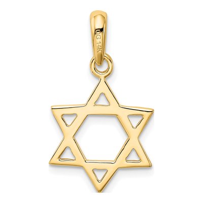 14K Yellow Gold Star of David Pendant – view 4