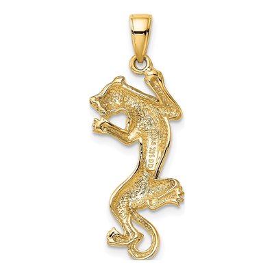 14K Yellow Gold Panther Pendant – view 4
