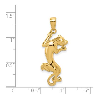 14K Yellow Gold Panther Pendant – view 5