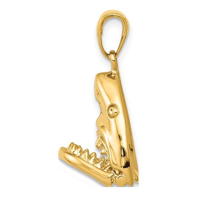 14K Yellow Gold Shark Head Pendant – view 5