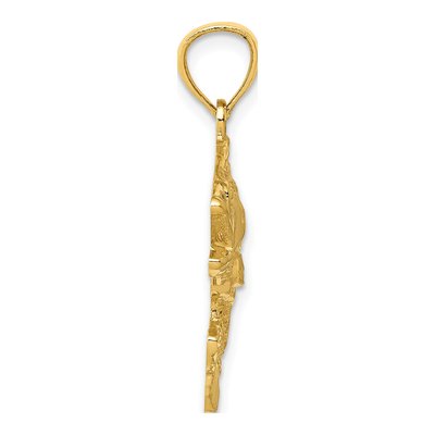 14K Yellow Gold Bass Fish Pendant – view 3