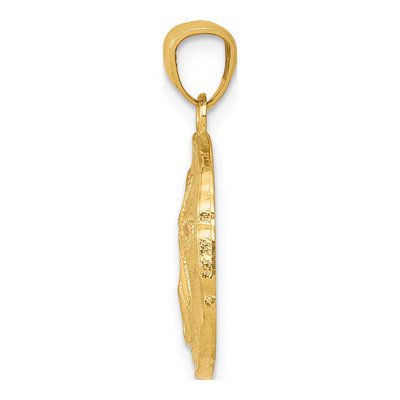 14K Yellow Gold Sand Dollar Pendant – view 3