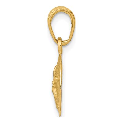 14K Yellow Gold Sand Dollar Pendant – view 3