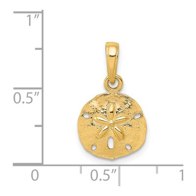 14K Yellow Gold Sand Dollar Pendant – view 5