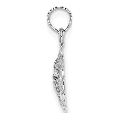 14K White Gold Sand Dollar Pendant – view 3