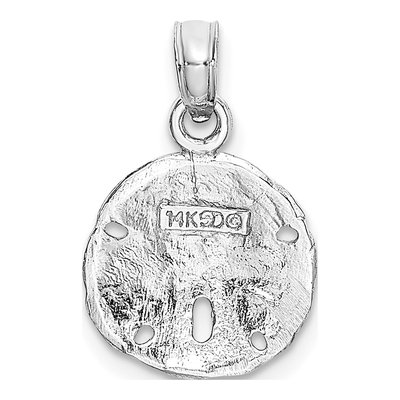 14K White Gold Sand Dollar Pendant – view 4