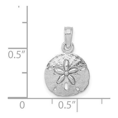 14K White Gold Sand Dollar Pendant – view 5