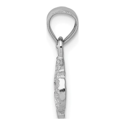 14K White Gold Sand Dollar Pendant – view 3