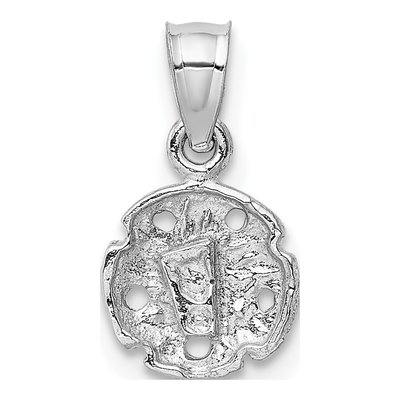 14K White Gold Sand Dollar Pendant – view 4