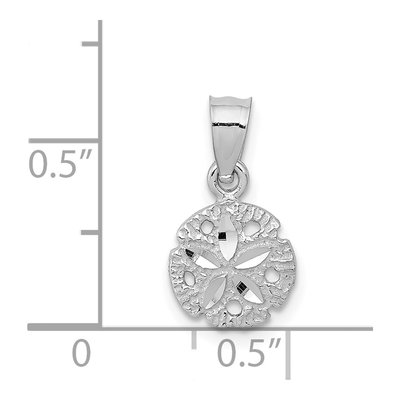 14K White Gold Sand Dollar Pendant – view 5