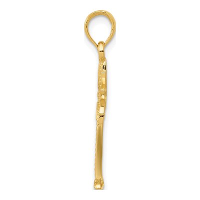 14K Yellow Gold Palm Tree Pendant – view 3