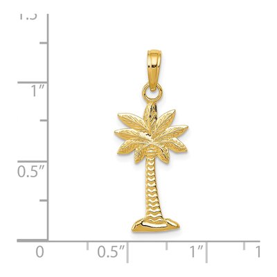 14K Yellow Gold Palm Tree Pendant – view 5
