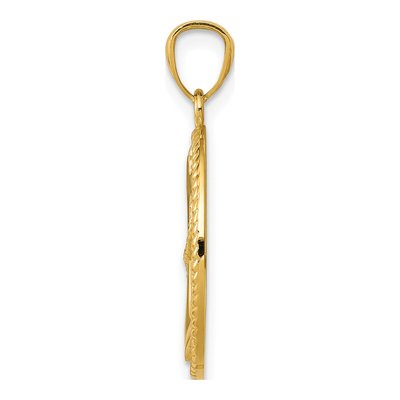14K Yellow Gold Anchor Pendant – view 3