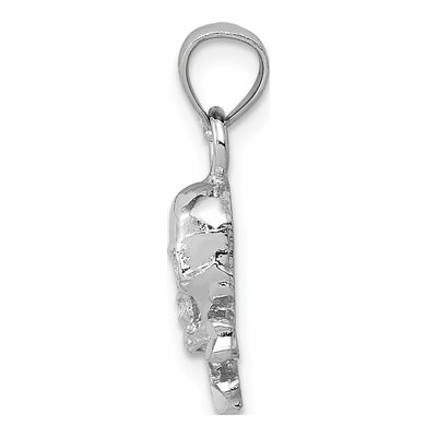 14K White Gold Skull Crossbones Pendant – view 3
