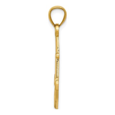 14K Yellow Gold Anchor Pendant – view 3