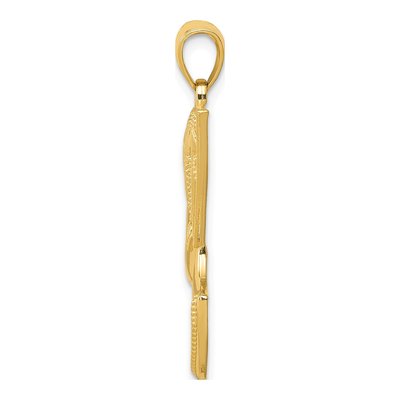 14K Yellow Gold Nefertiti Profile Pendant – view 3