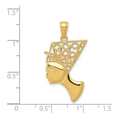 14K Yellow Gold Nefertiti Profile Pendant – view 5