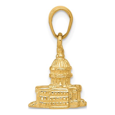 14K Yellow Gold Washington D.C Capitol Pendant – view 3