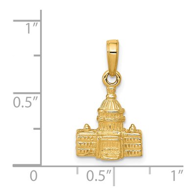 14K Yellow Gold Washington D.C Capitol Pendant – view 4