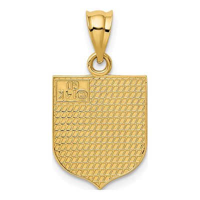 14K Yellow Gold Enameled Flag Shield Pendant – view 4
