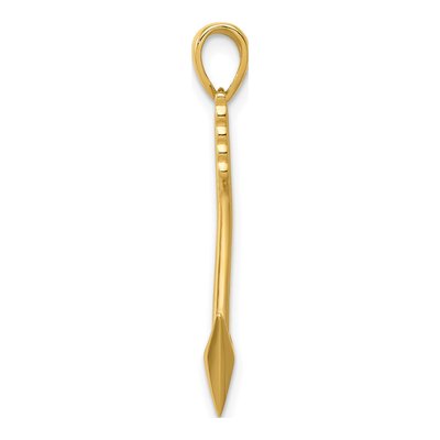 14K Yellow Gold 3-D Arrow Pendant – view 3
