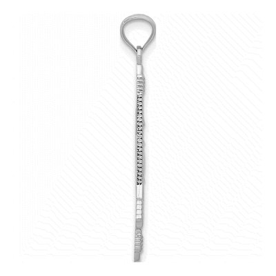 14K White Gold Bow Arrow Pendant – view 3