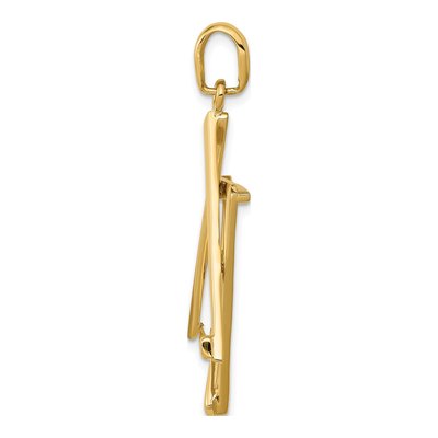 14K Yellow Gold Large Cut-Out Star of David Pendant – view 3