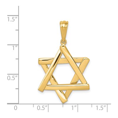 14K Yellow Gold Star of David Pendant – view 4