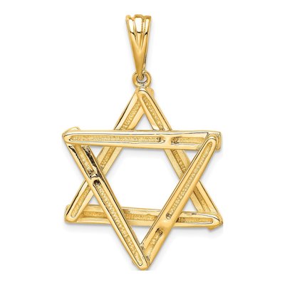 14K Yellow Gold Star of David Pendant – view 5